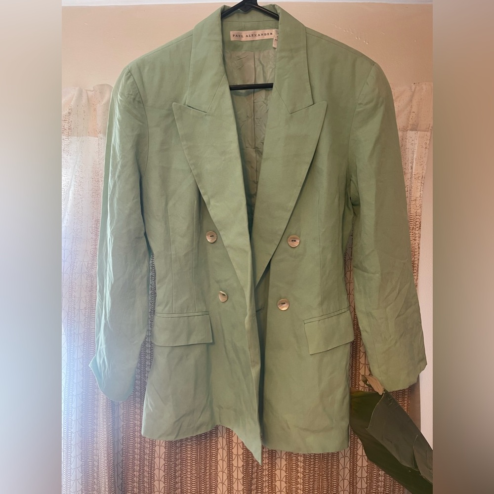 Vintage Paul Alexander jacket silk and cotton, pearl buttons